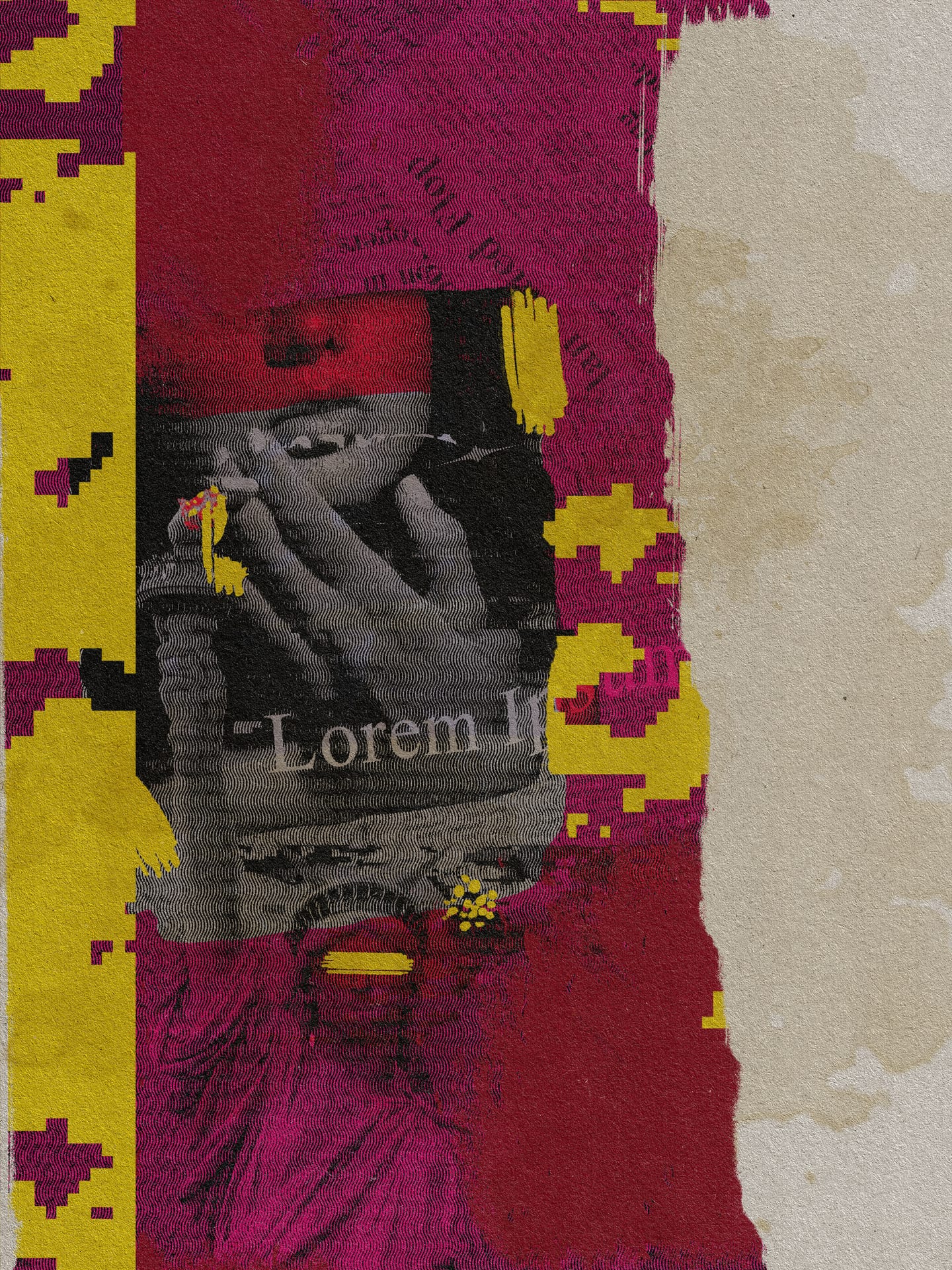 A personal poster using collage effects, textures, an image of a woman smoking and the Statue of Liberty.